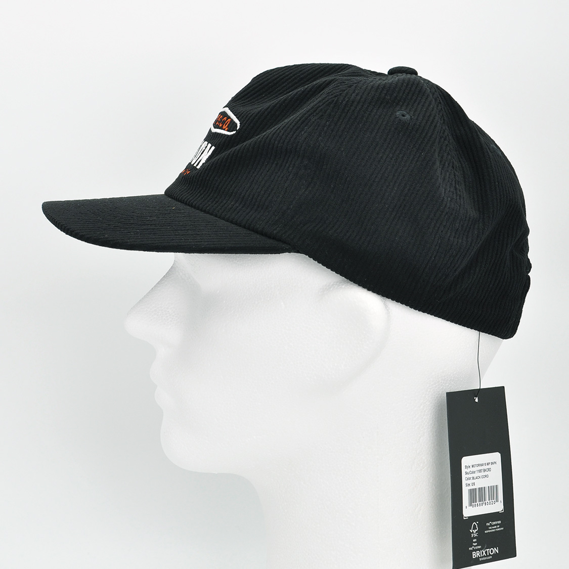 Brixton - Motorway MP Snapback Black Cord - 2