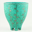 Wilhelm Kåge (Argenta 1955) Footed Widening Vase with Lily of the Valley Decor 14 cm