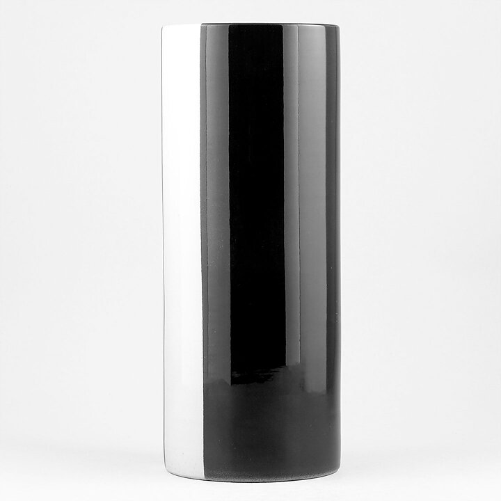 Rolf Sinnemark (1980s) Black/White Modern Vase 23 cm