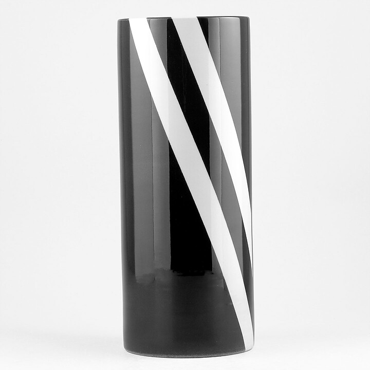 Rolf Sinnemark (1980s) Black/White Modern Vase 23 cm