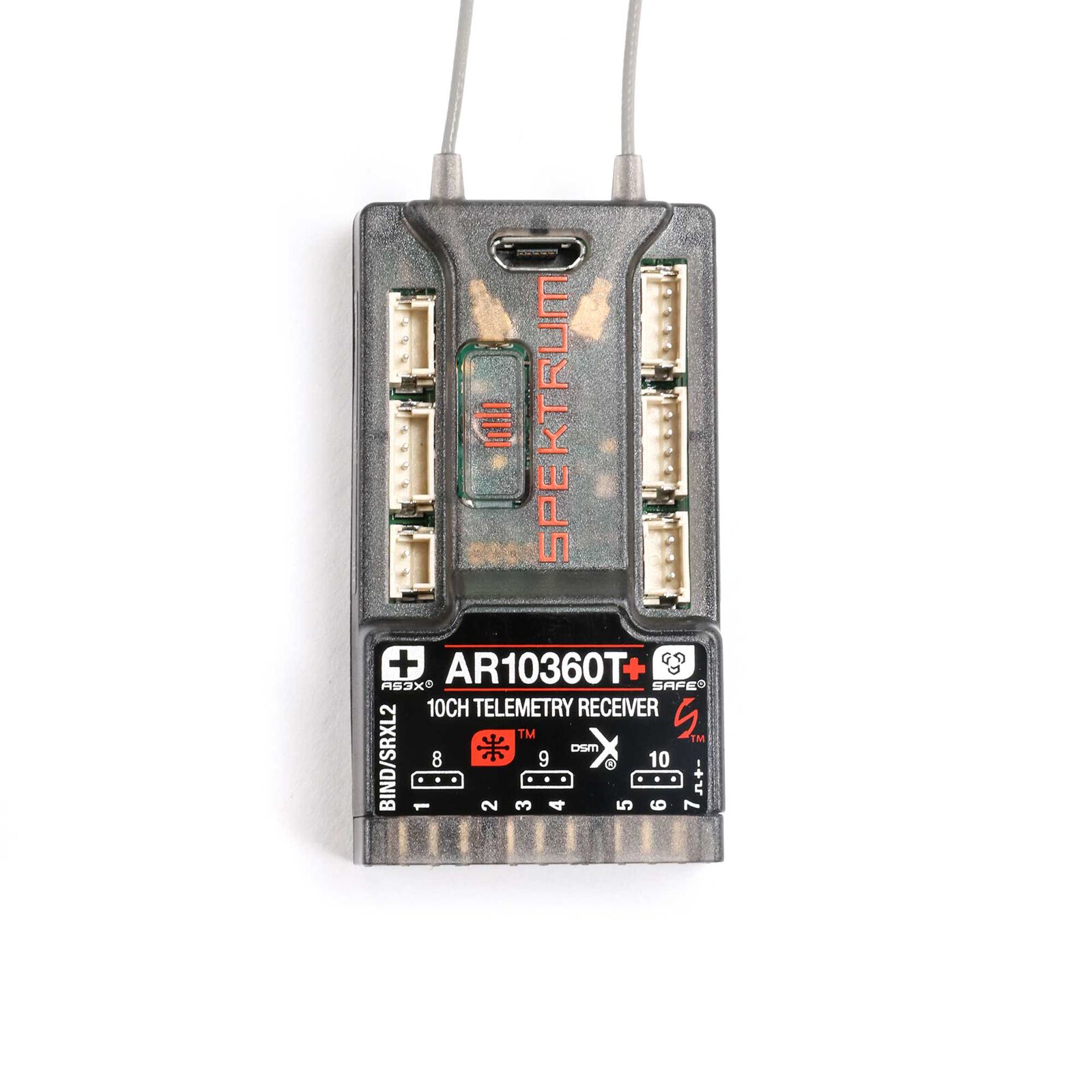 Spektrum AR10360T+ DSMX 10-Channel AS3X+ & SAFE Telemetry Receiver - 2