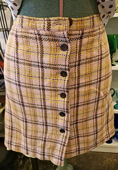 Skirt plaid wool size S