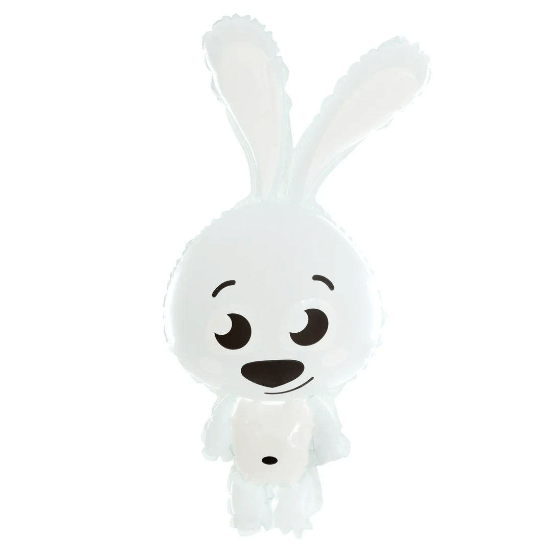 Folieballong Vit kanin 45 x 63 cm