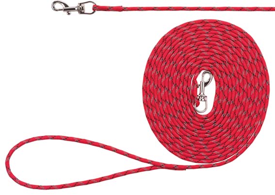 Trixie Junior Valp/Unghund Rund Spårlina XX-Small - X-Small Ø 4 mm x 4 Meter Röd - 2