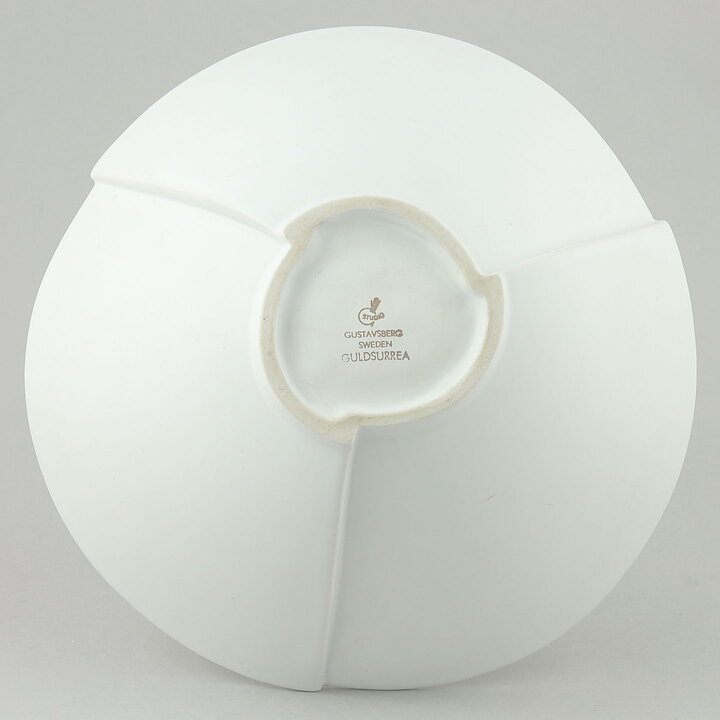 ヴィルヘルム・コーゲ  Surreaシリーズ  金色模様の白いボウル  20cm  1940年