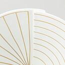 Wilhelm Kåge (Surrea 1940) White Split Bowl with Golden Decor 20 cm