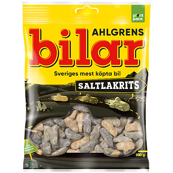 Ahlgrens Bilar Saltlakrits 100g