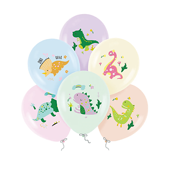 Latexballonger Dinosaurier pastell