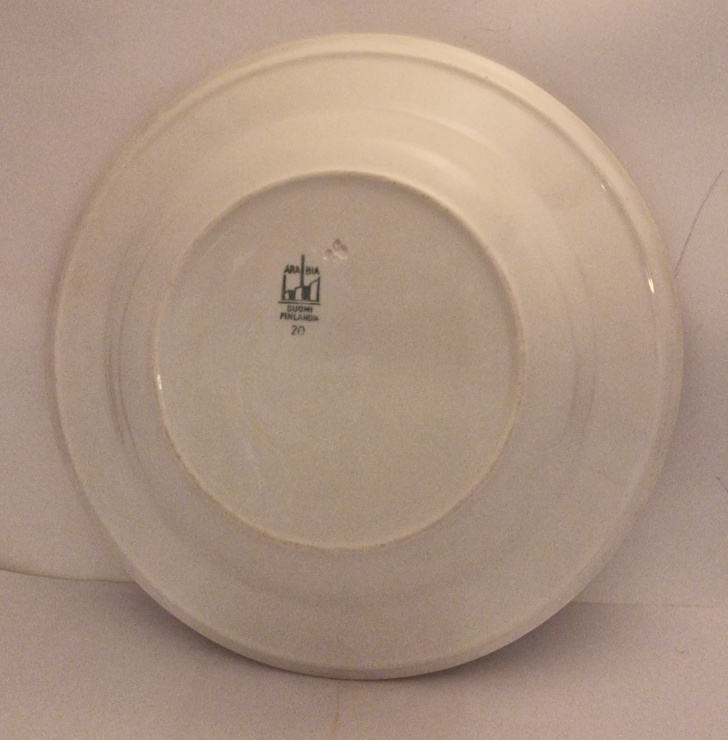 Soup bowl white and blue 1930s - 2