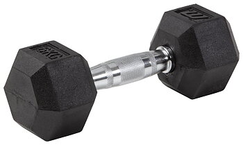 Hexhantel Gummi/Krom, 6 kg, Master