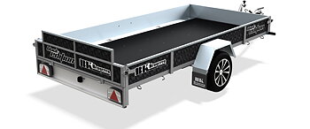 SLÄPVAGN ::: 345 x 165 cm :: OBROMSAD :: 750 kg - BK #34