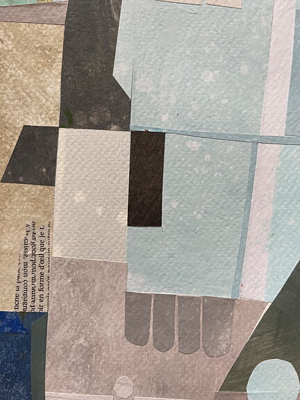 Collage "Paris by night" av Maria C Bernhardsson. Orginal utan ram. 70x50cm.