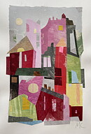 Såld! Collage "Paris, Morning in Paris" av Maria C Bernhardsson. Orginal utan ram.50x35cm.