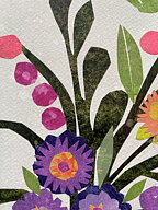 Collage "Paris, Asters dans un vase" av Maria C Bernhardsson. Orginal utan ram.50x35cm.