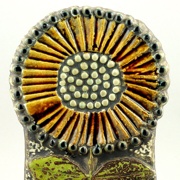 Lisa Larson (1963) Spectacular Sunflower Wall Plaque 28 cm (2)