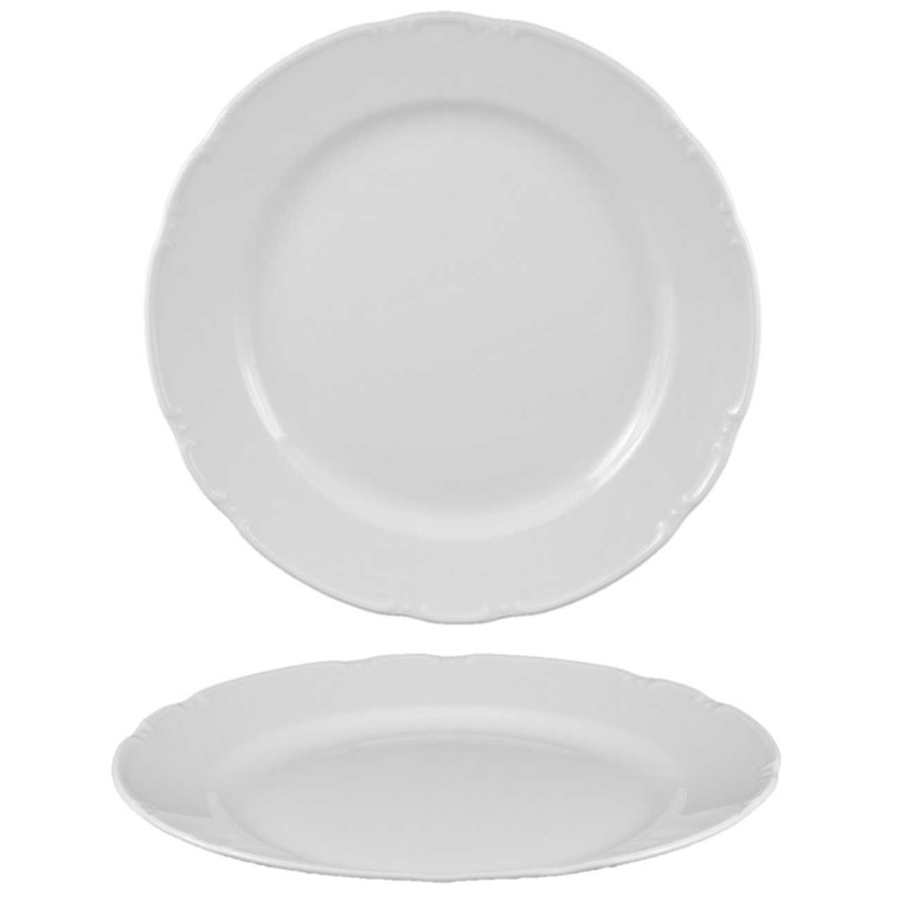 Stora flata tallrikar Porslin - 9