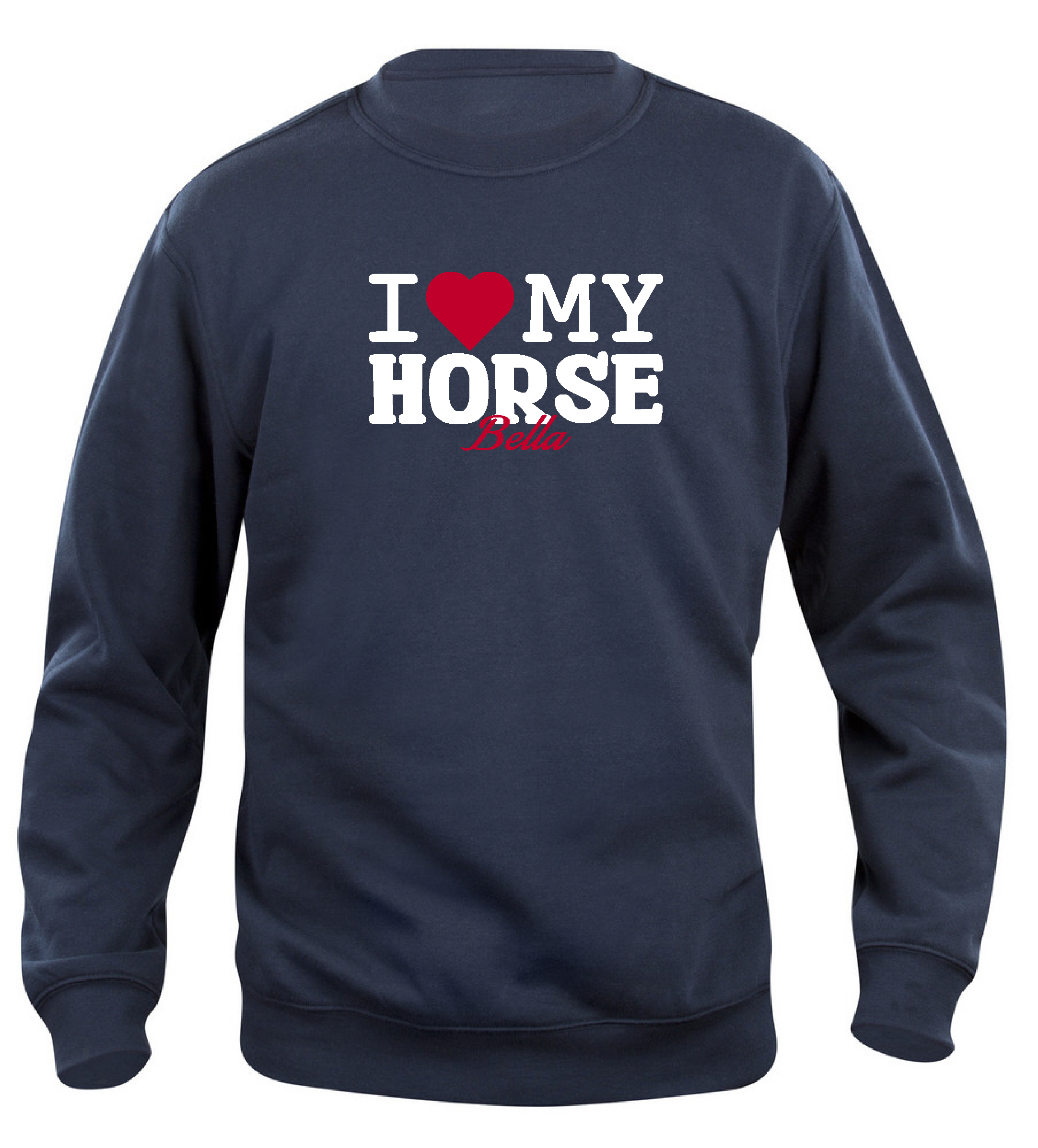 Sweatshirt Barn  I LOVE MY HORSE - "HÄSTENS NAMN" - Flera färger - 5
