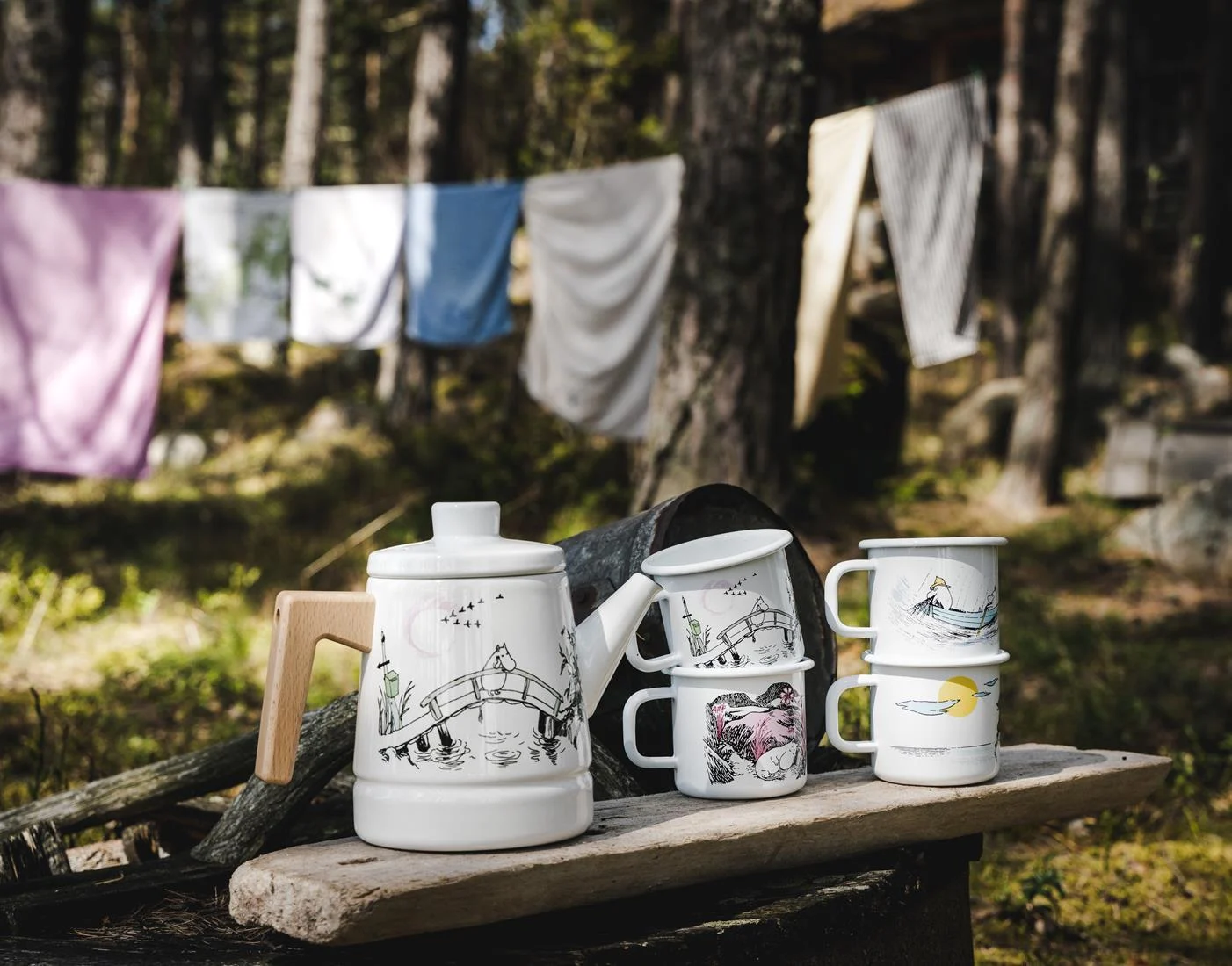 Moomin Enamel Coffee Pot Missing You 1,6 L - 5