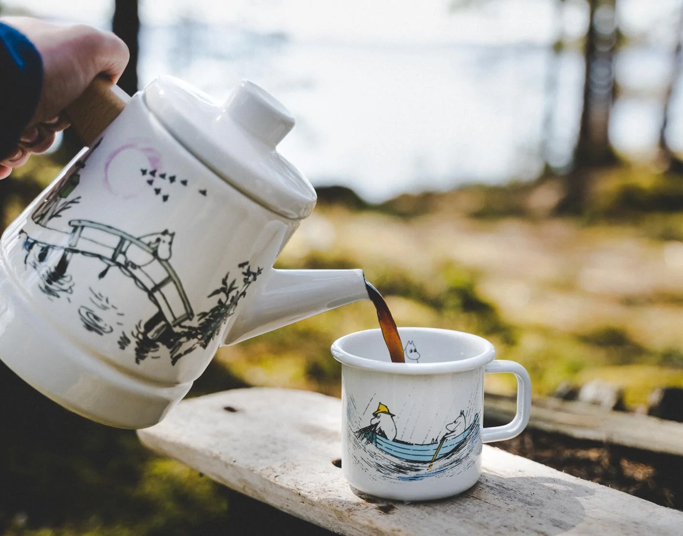 Moomin Enamel Coffee Pot Missing You 1,6 L - 4