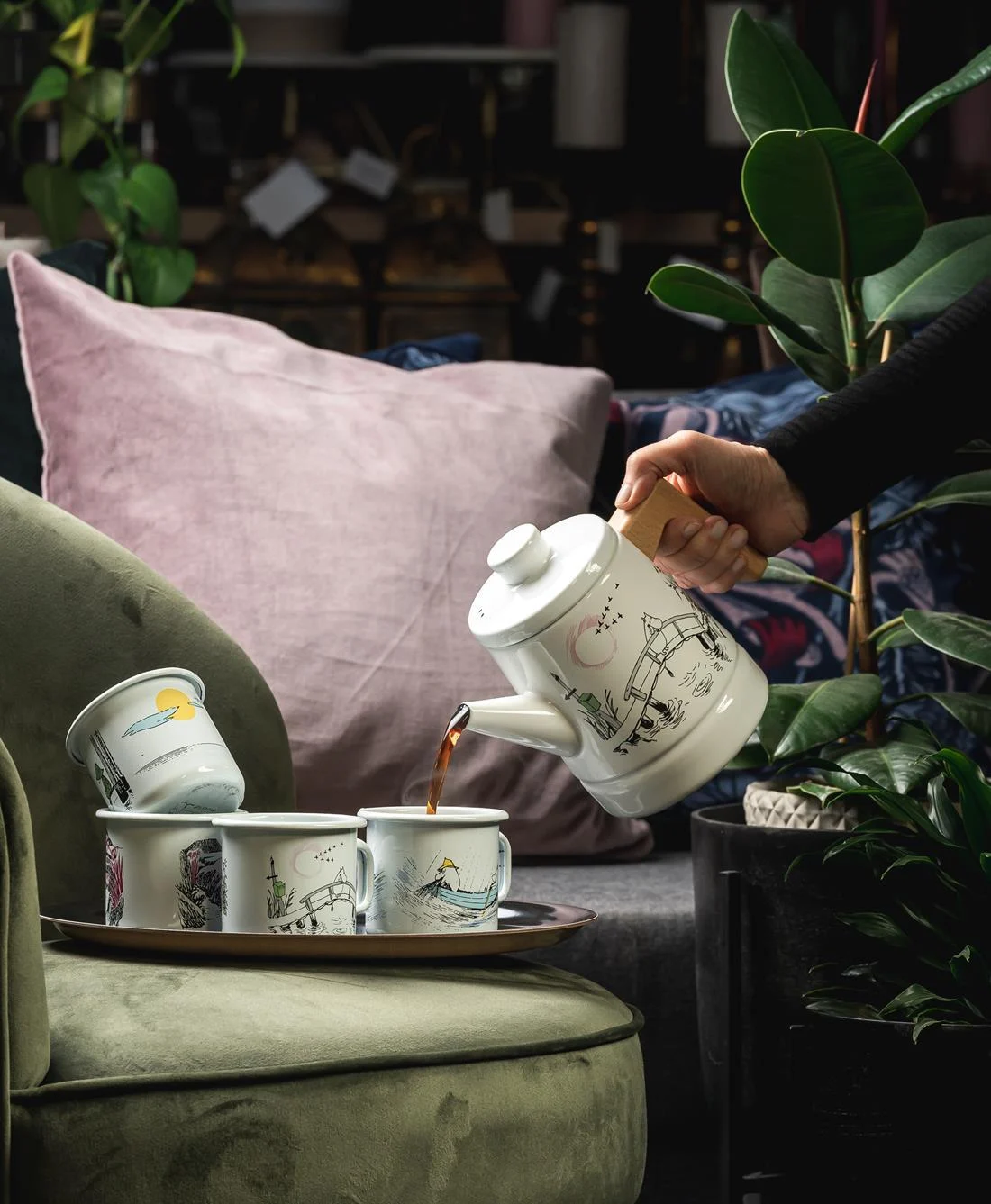 Moomin Enamel Coffee Pot Missing You 1,6 L - 6