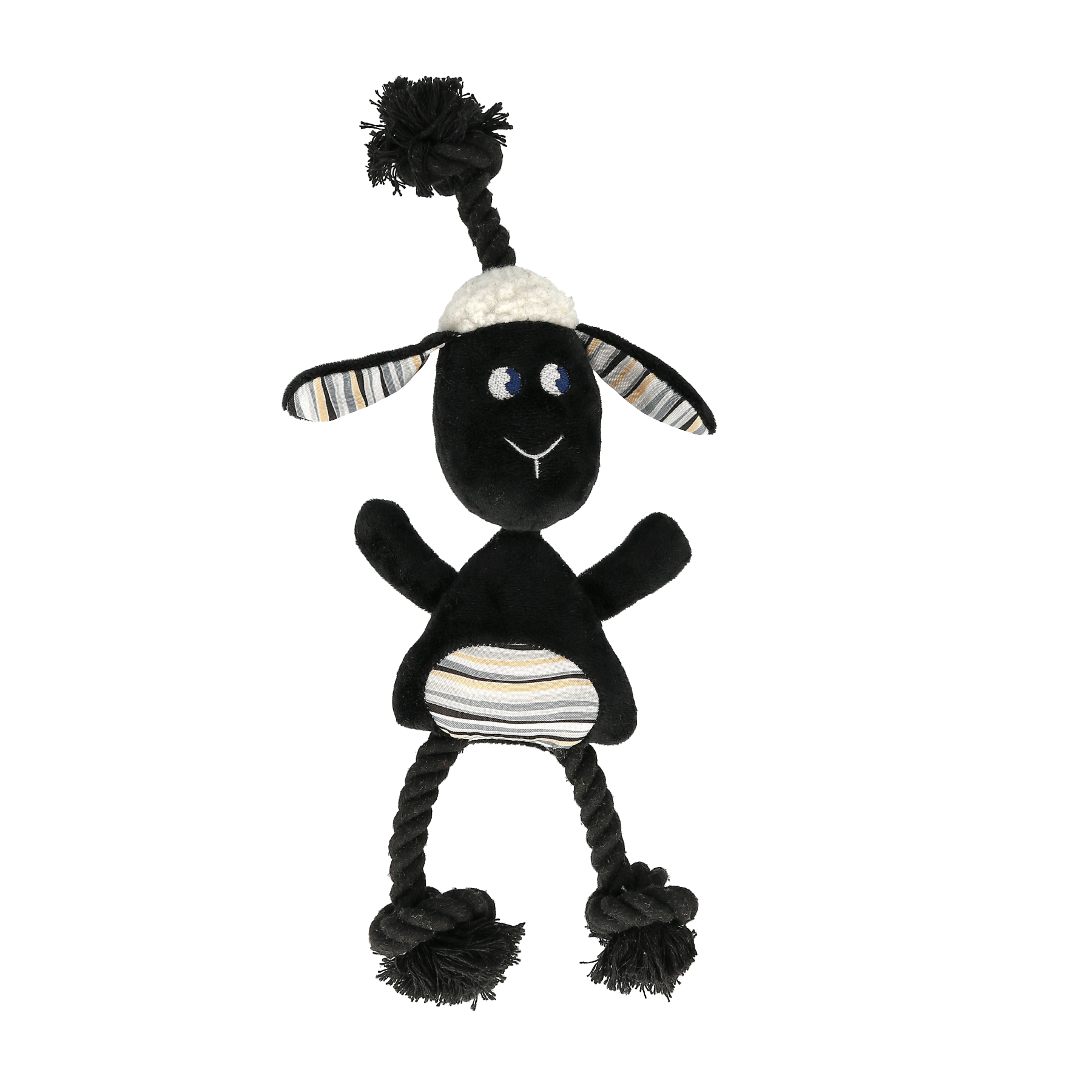 Dogman Hundleksak LambeRep 40Cm Svart/Vit