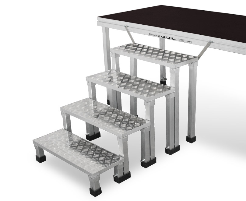 Tillgångstrappa Aluminium / 1 - 4 steg - 2