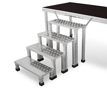 Tillgångstrappa Aluminium / 1 - 4 steg