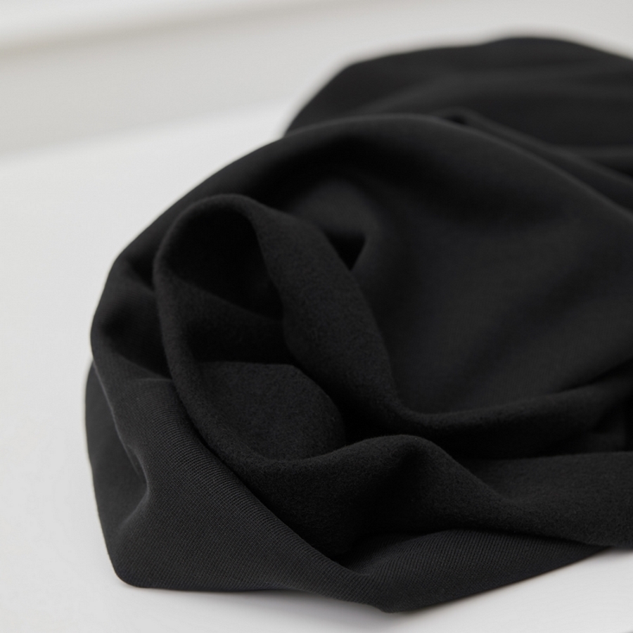 SWEATSHIRT KNIT  -  BLACK EKO