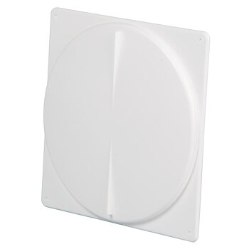 Tallriksventil 100mm Fyrkant Ram Vit