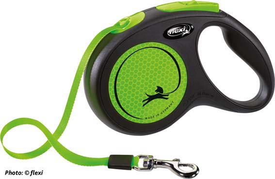Flexi New Neon Koppel Tape Medium 5 Meter Grön