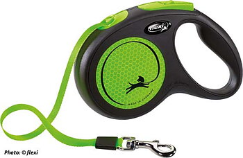 Flexi New Neon Koppel Tape Medium 5 Meter Grön