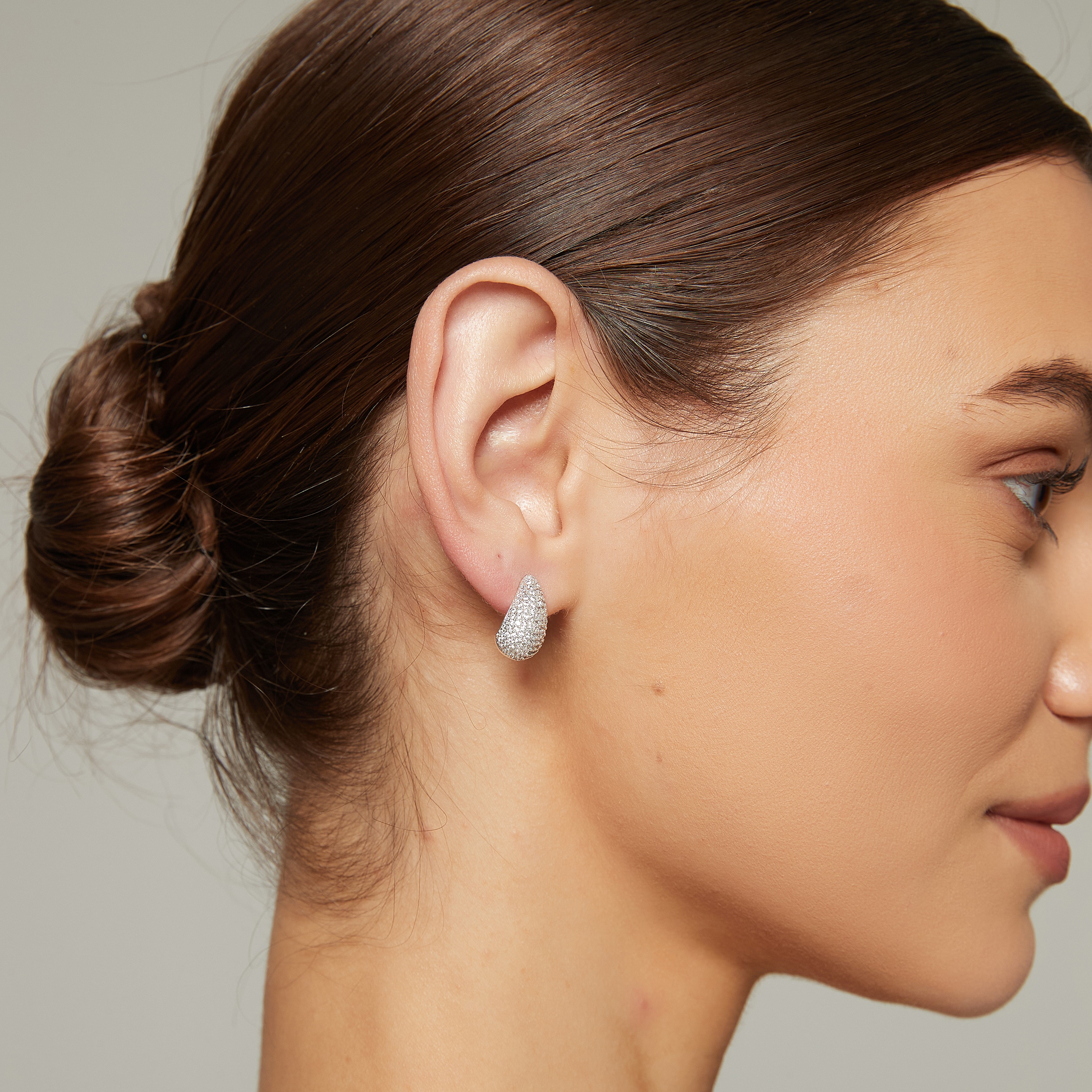 Corinne crystal small earring steel - 3