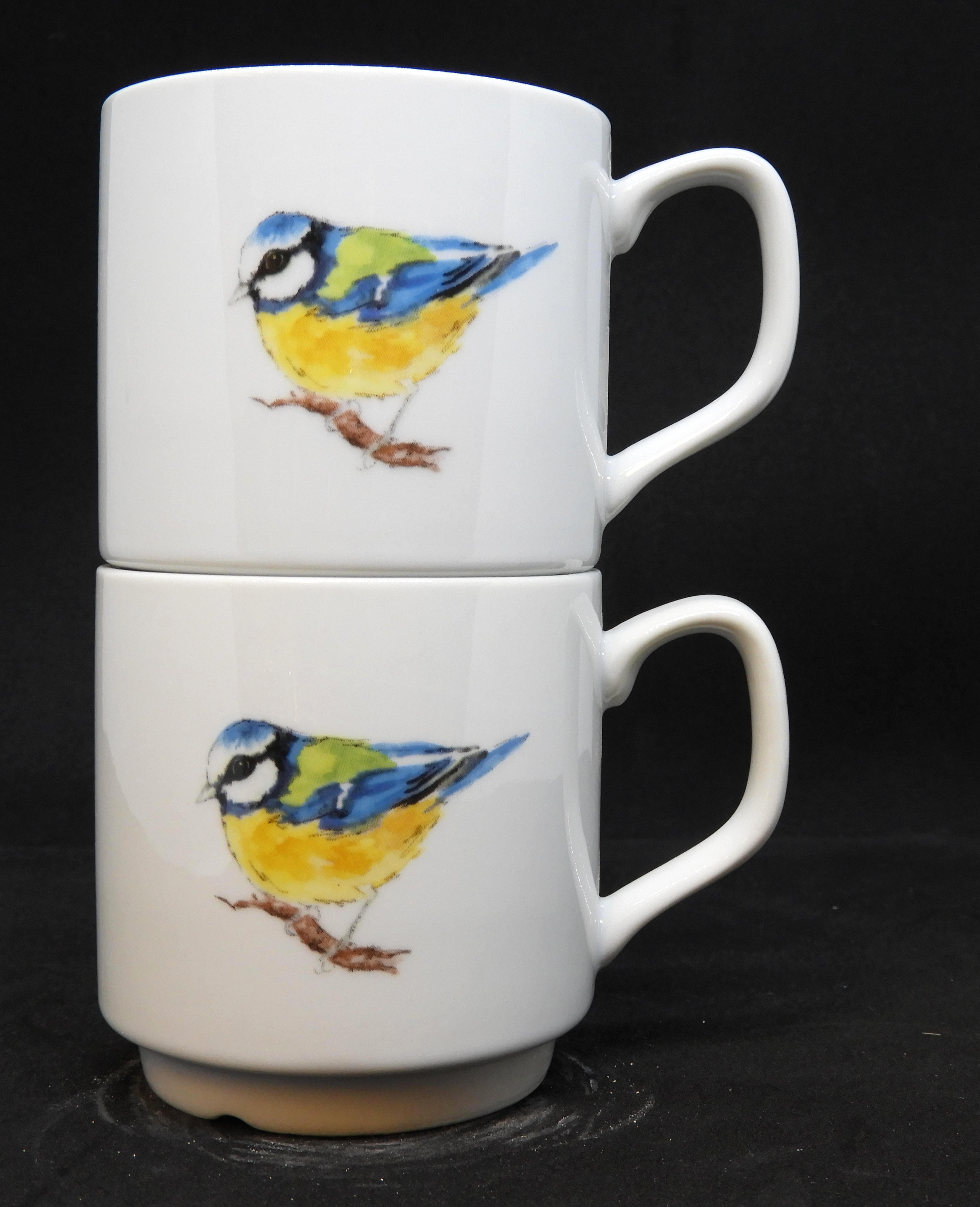 Mugg 24 cl Palma vit Blåmes B