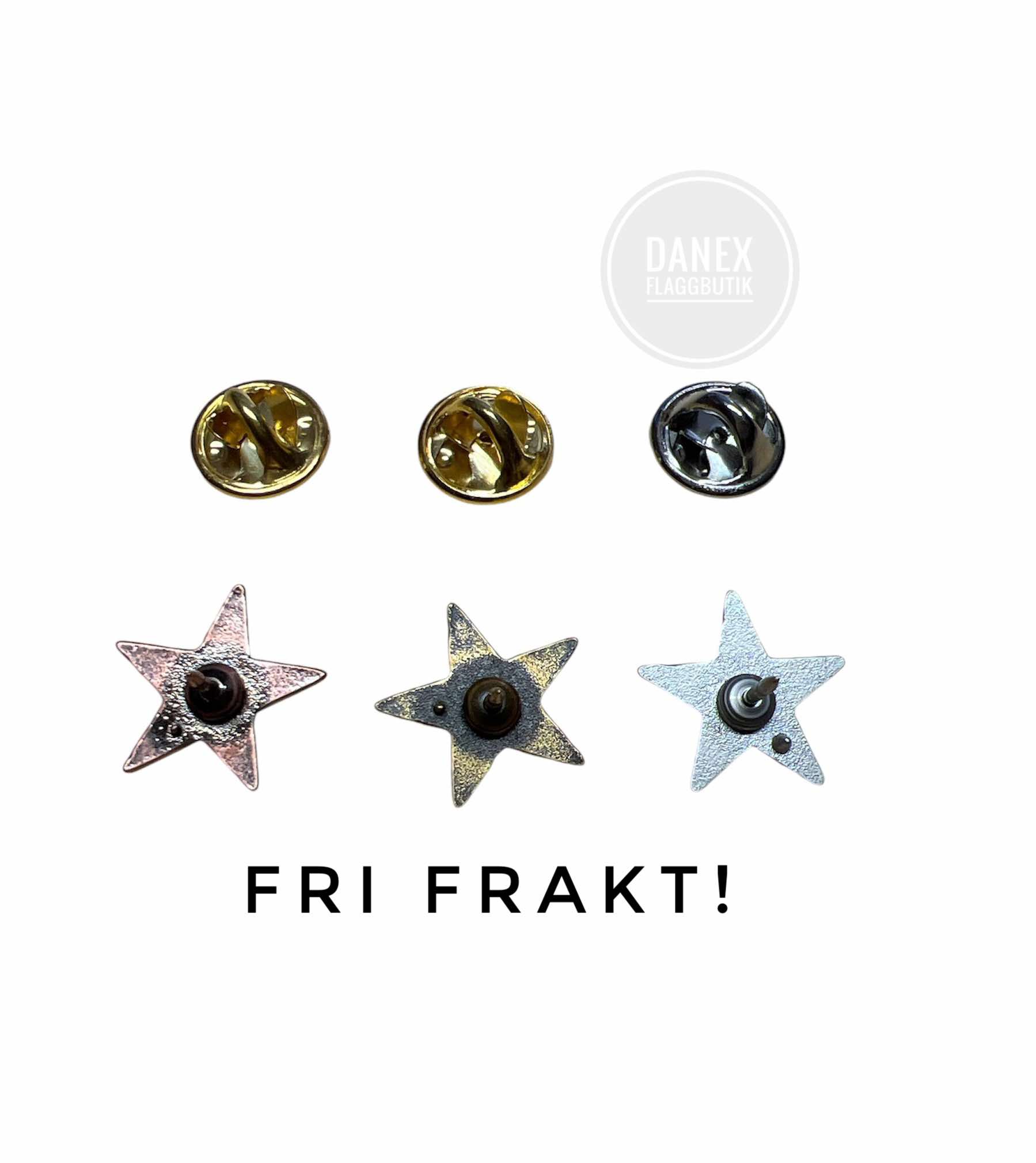 Pins Stjärna / Guld / Silver / Brons - 2