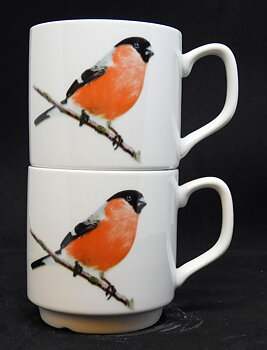 Mugg 24 cl Palma vit Domherre  hane A