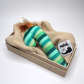 Kalikå Maskskallra i låda - Randig Grön