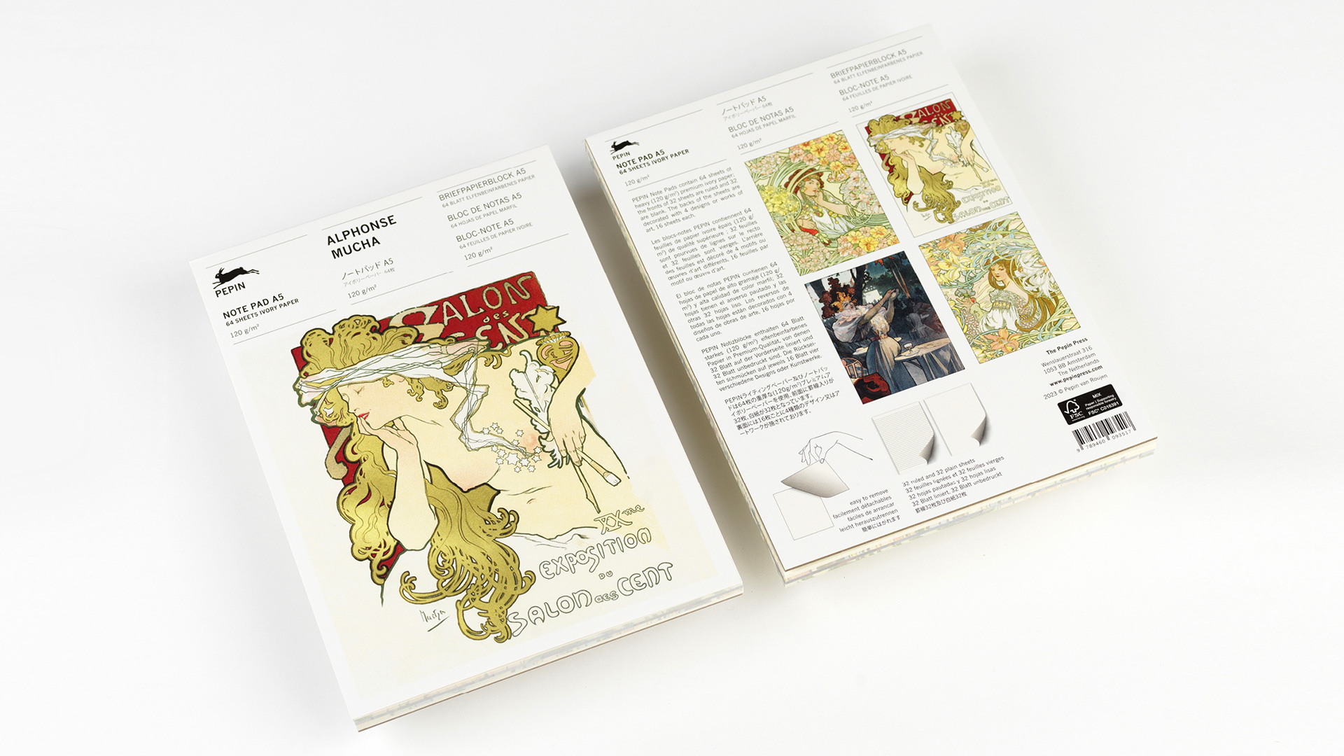 Alphonse Mucha, A5 Writing Paper&Notepad - 2