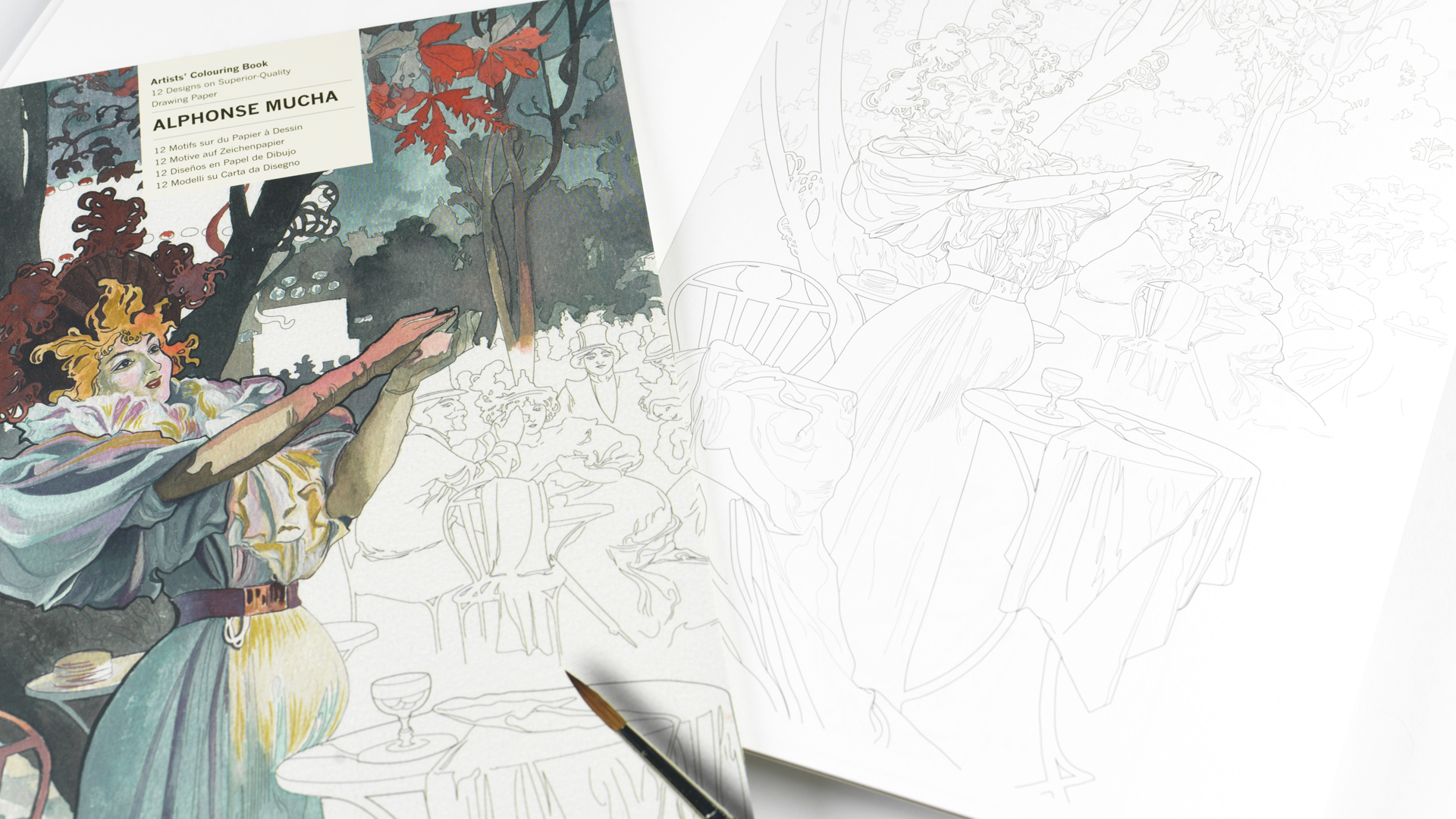 Alphonse Mucha, Artist Colouring Book - 5