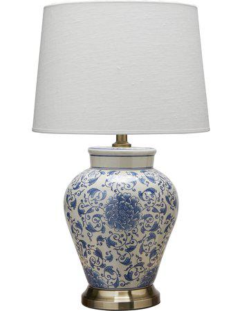 Bordslampa med vit lampskärm 
