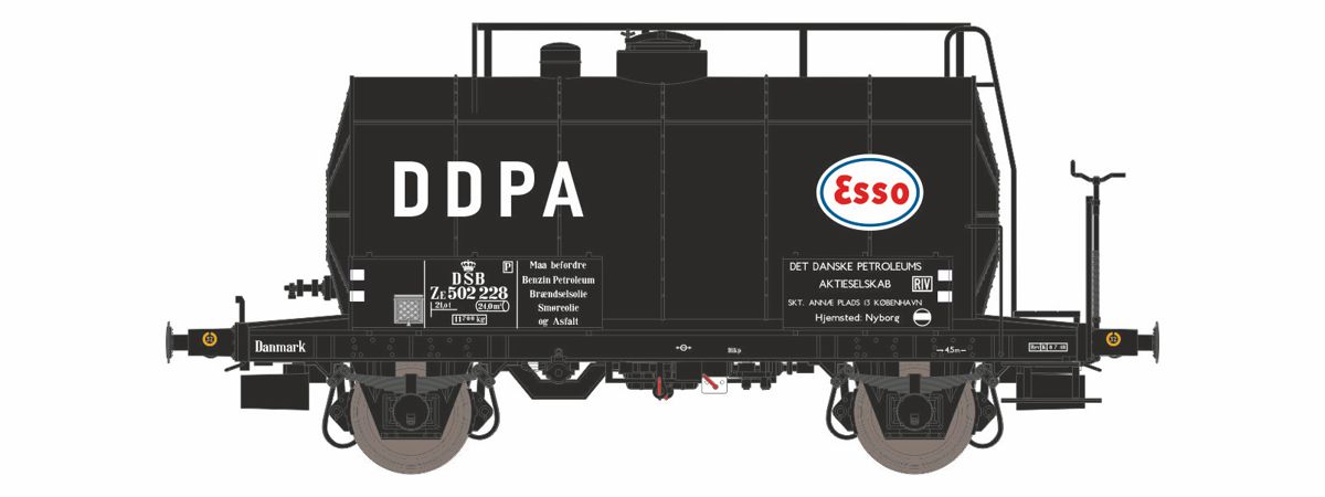 DSB tankvagn ZE 502 228 (DDPA/ESSO) 1948-1963