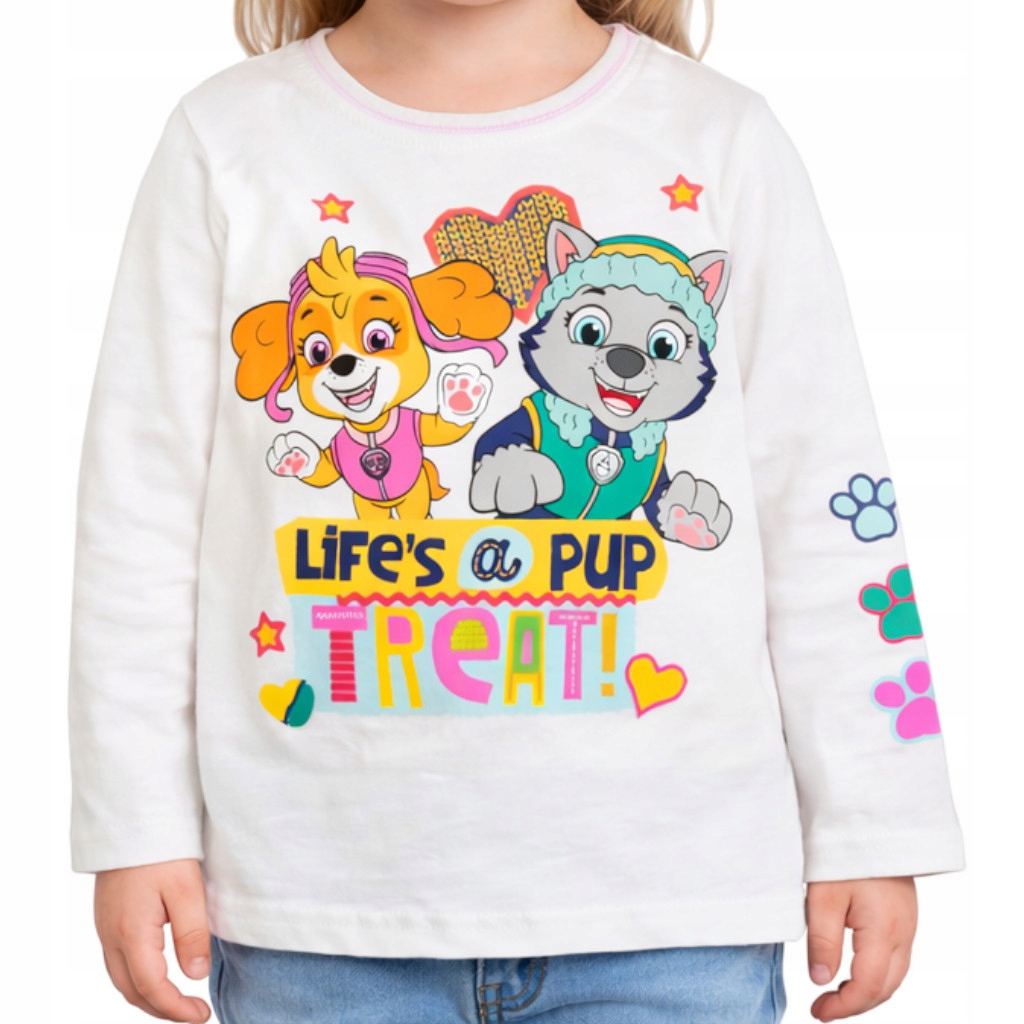 Paw Patrol T-shirt med Långärmad Vit Skye - 2