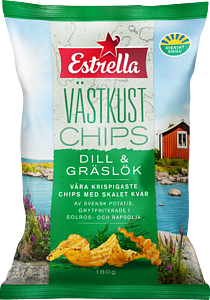 Estrella Västkust Dill & Gräslök 180g 10st