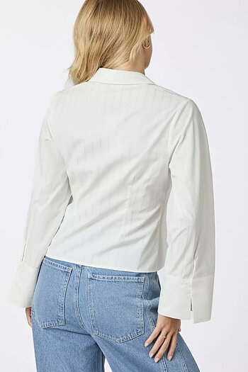 Neo Noir  - Rosa Solid Shirt White