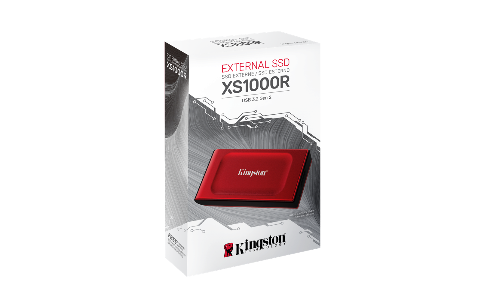Kingston XS1000 Red 2TB USB 3.2 Gen2x2