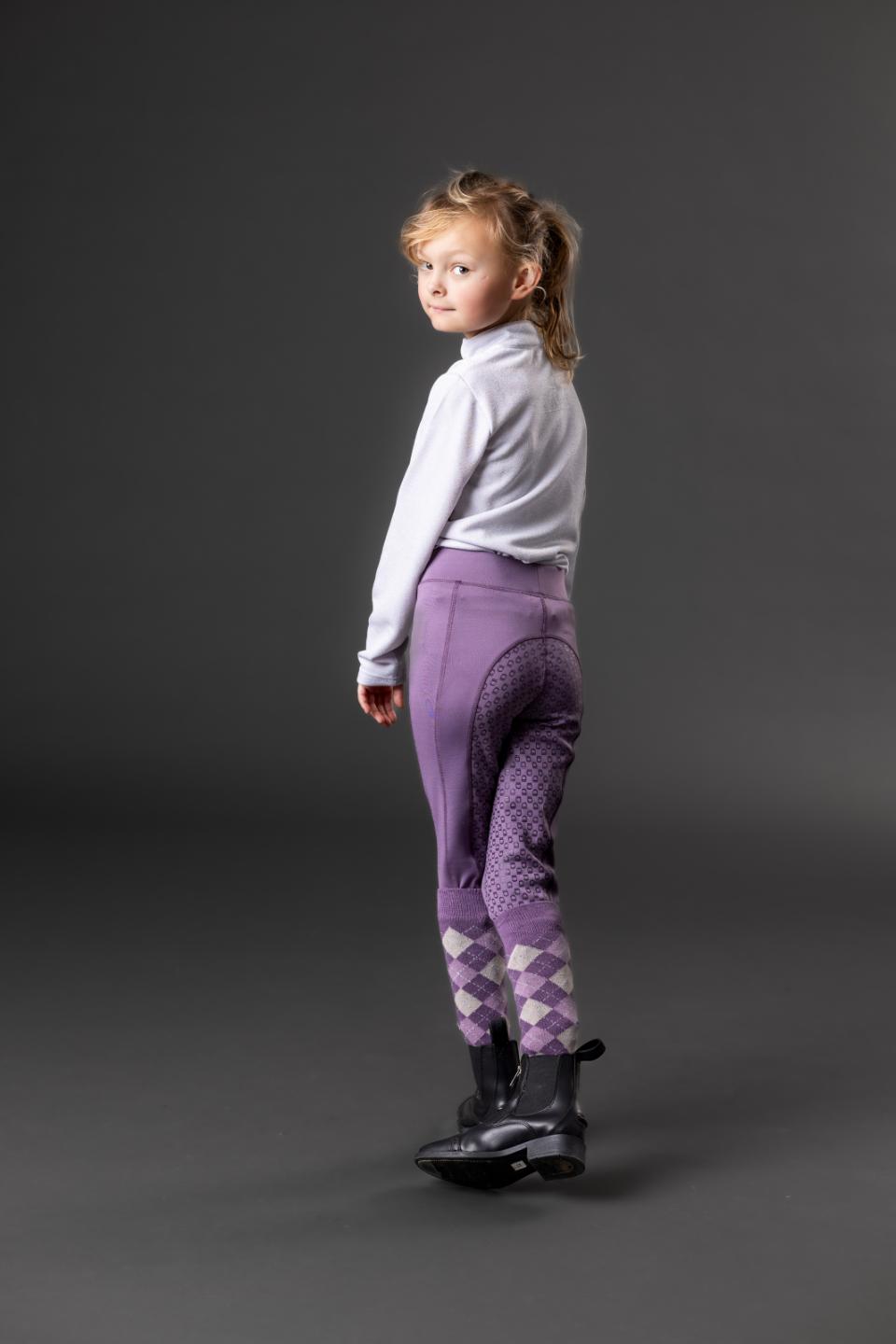 Equipage Sophia vinter ridetights til barn lilla eller navy - 3