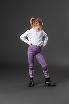 Equipage Sophia vinter ridetights til barn lilla eller navy