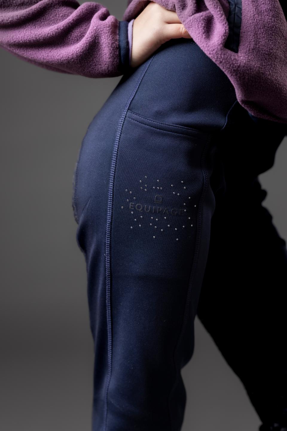 Equipage Sophia vinter ridetights til barn lilla eller navy - 8