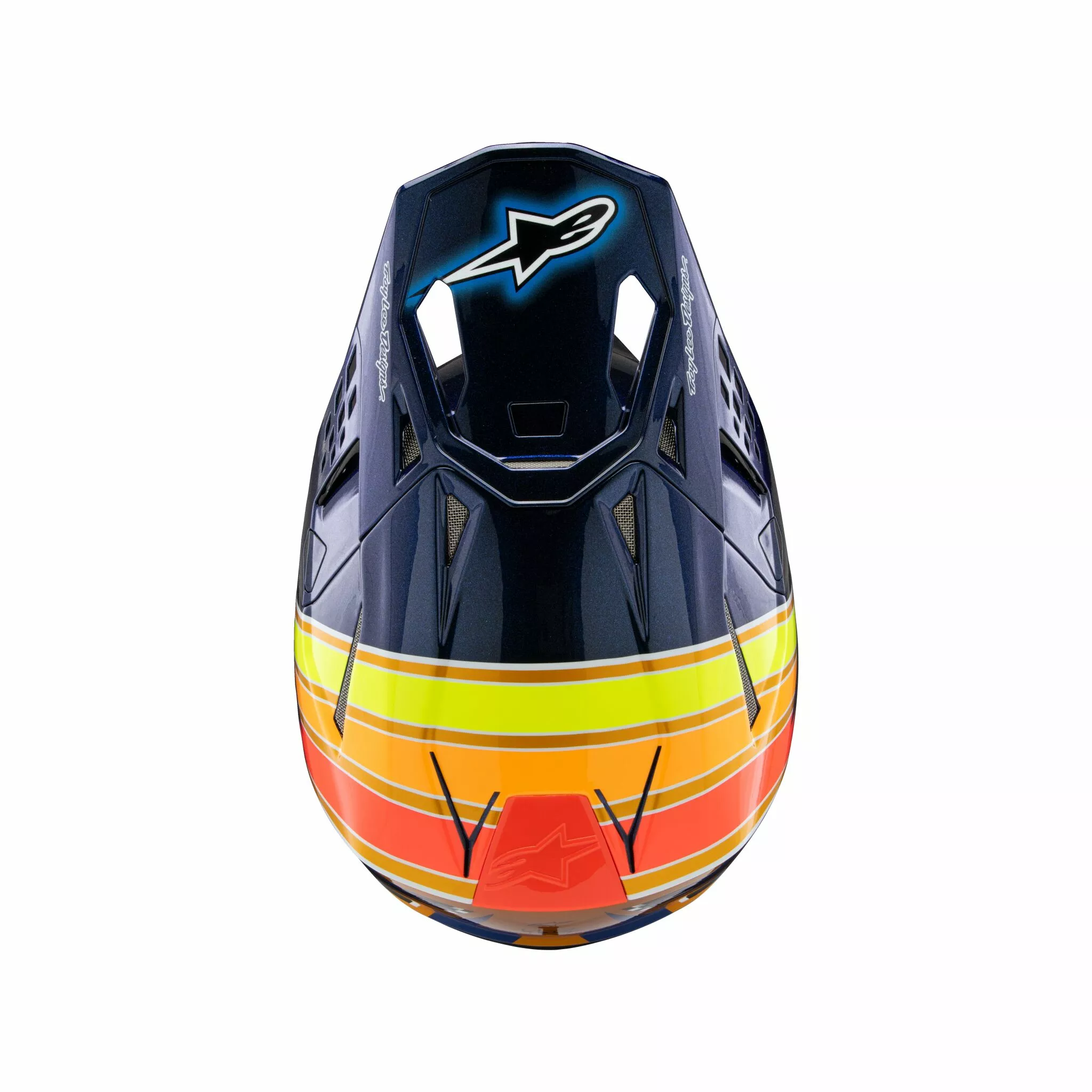 Alpinestars Supertech M10 TLD 25 Crosshelm Blau/ Orange/ Gelb - 4
