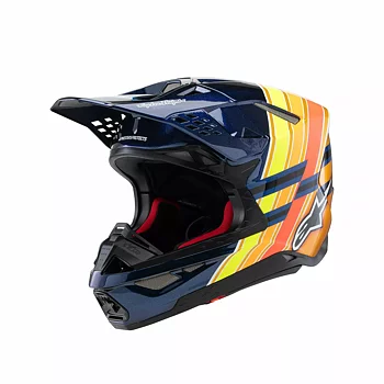 Alpinestars Supertech M10 TLD 25 Crosshelm Blau/ Orange/ Gelb