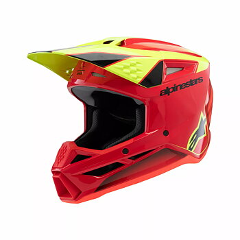 Alpinestars Youth S-M3 Fray Crossikypärä Musta/ Punainen/ Keltainen